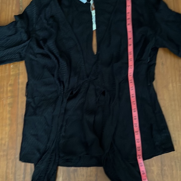 Tree And Horse Garden megara black deep v neck blouse - Picture 15 of 15